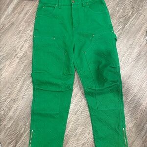 Louis Vuitton Green Straight Jeans for Men
